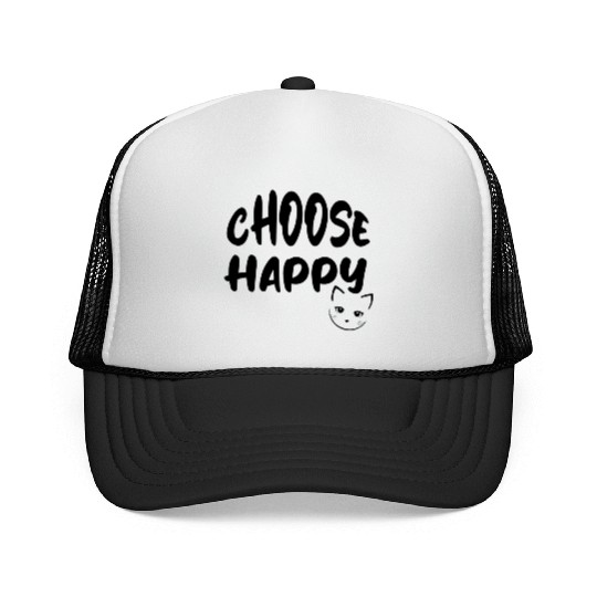Choose Happy Trucker Caps
