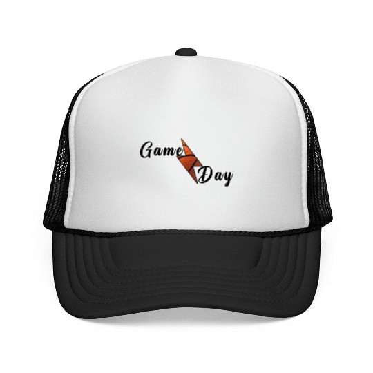 Game Day Basketball Lightning Bolt Trucker Caps
