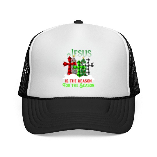 Jesus Is the Reason for the Season Holiday Christm Trucker Caps