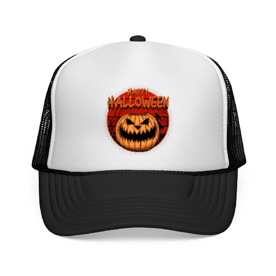 Halloween Pumpkin Trucker Caps
