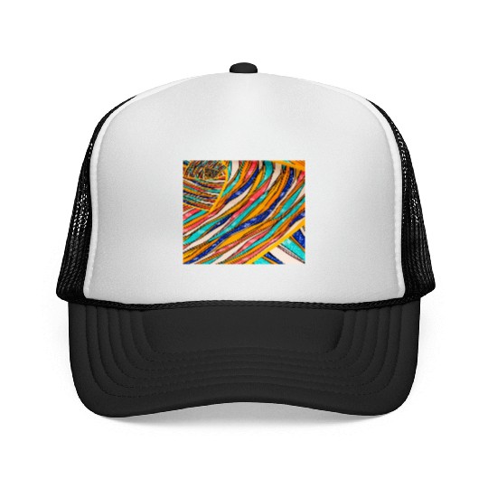 Neon Rainbow Retro 2023 NewYear Vintage Stronger Trucker Caps