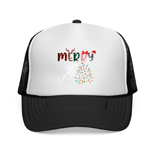 MERRY CHRISTMAS ,Christmas light Trucker Caps