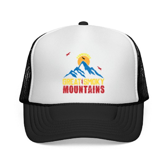 Great Smoky Mountains Tennessee Mountain Hiking Trucker Caps