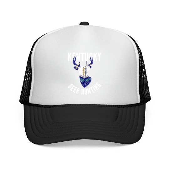 Kentucky Deer Hunting Buck Stag Hunter Trucker Caps