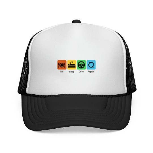 Eat, Sleep, Drive, Repeat | Driver Trucker Caps