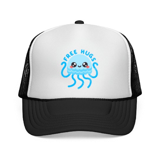 Jellyfish free hugs Trucker Caps