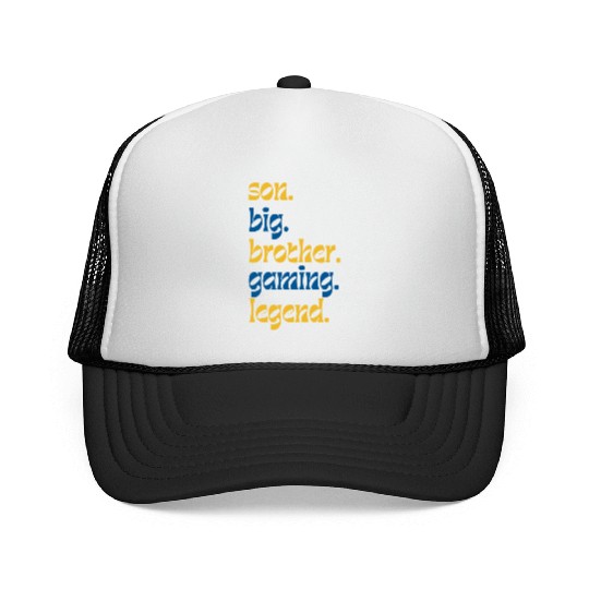 SON BROTHER GAMING LEGEND for gamer typography Trucker Caps
