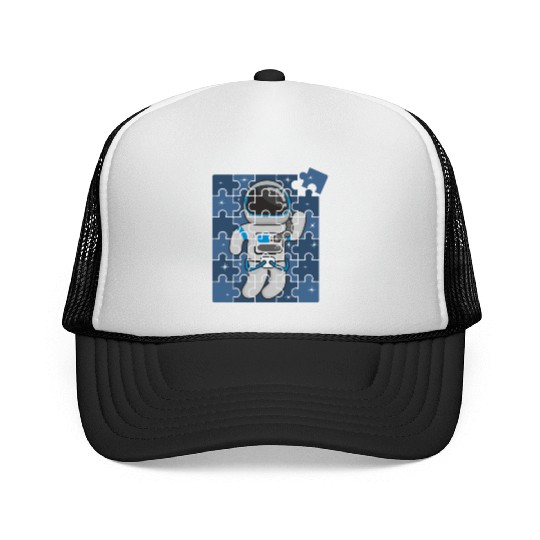 Autism Spaceman Astro Cosmo Space Lover Autism Awa Trucker Caps