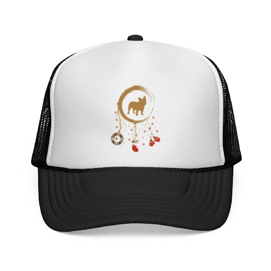 dog dreamcatcher Christmas French Bulldog Trucker Caps