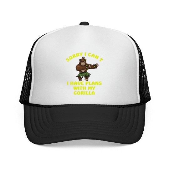 Sorry I Can't Gorilla Monkey Jungle Trucker Caps