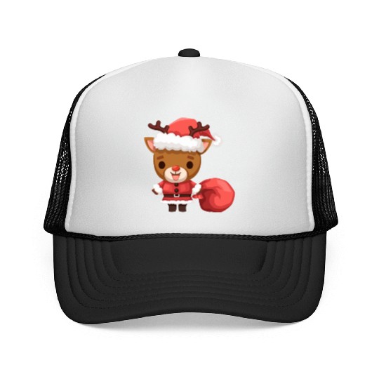 Character santa deer with a variety of poses Trucker Caps