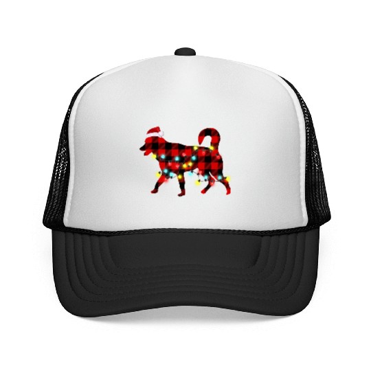 Siberian Husky Christmas Dog Lover Pajamas Trucker Caps