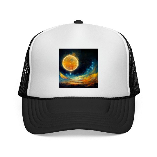 Full moon and Sun Trucker Caps