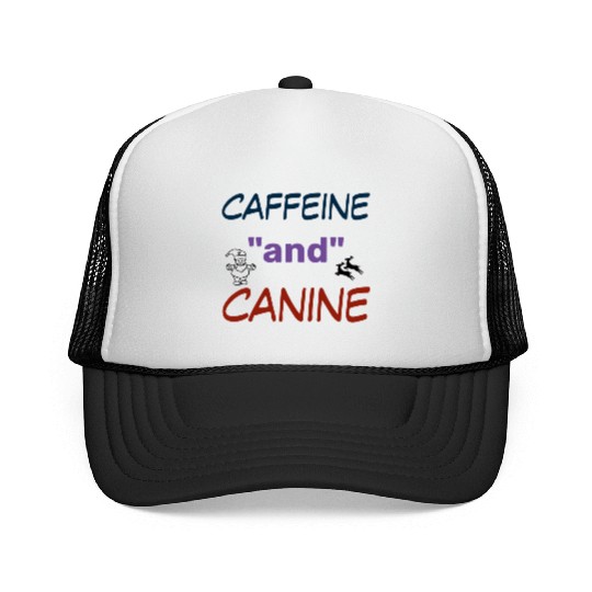 motivated by caffeine and canine-beautiful gift Trucker Caps