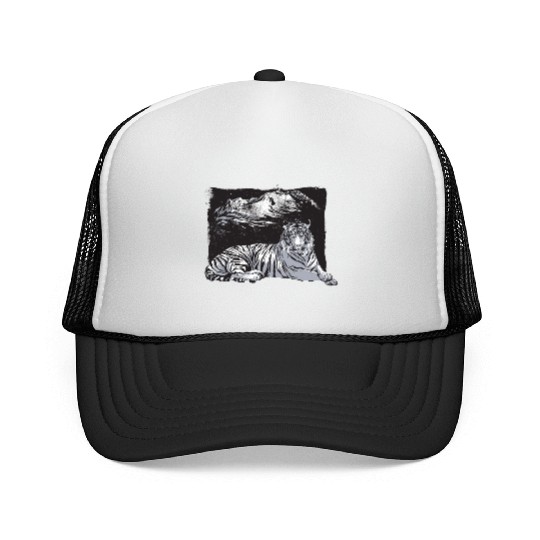 tiger mountains Trucker Caps