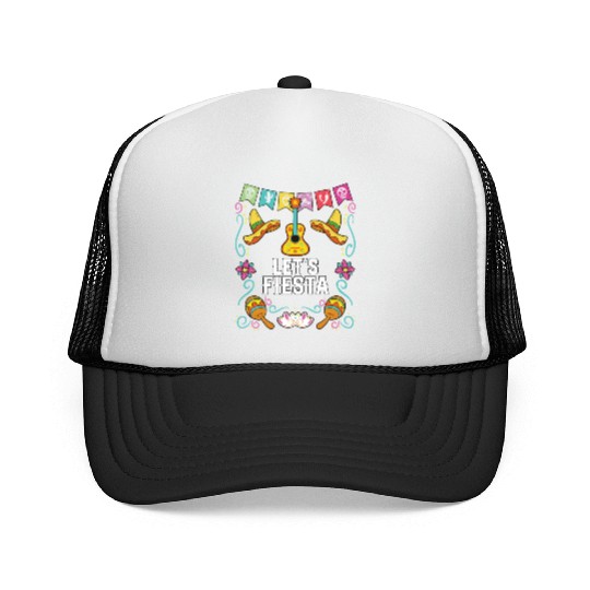 Let's Fiesta Cinco De Mayo Mexican Pride Mexico Trucker Caps