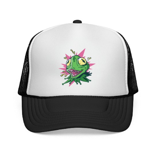 Green creepy frog Green creepy frog inspiration st Trucker Caps
