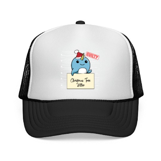 Narwhal christmas funny prison Trucker Caps
