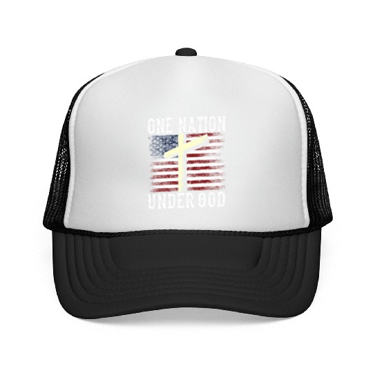 One Nation Under God America US USA American Trucker Caps