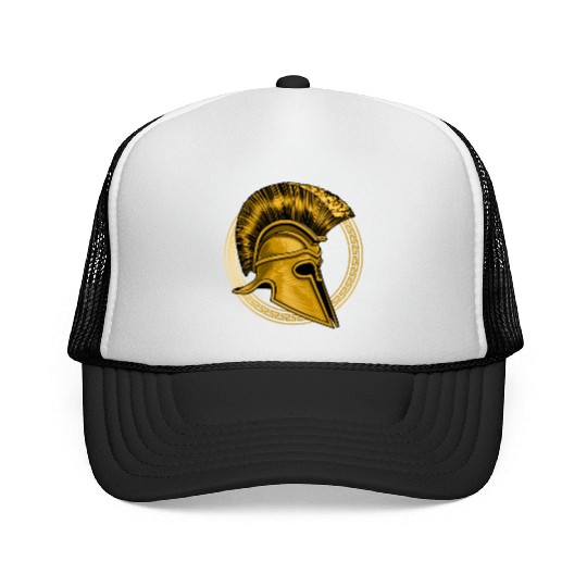 Gold Gladiator Sparta Greek Gym Workout Trucker Caps