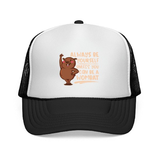 Native Australian Animal Lovers Cute Wombat Trucker Caps