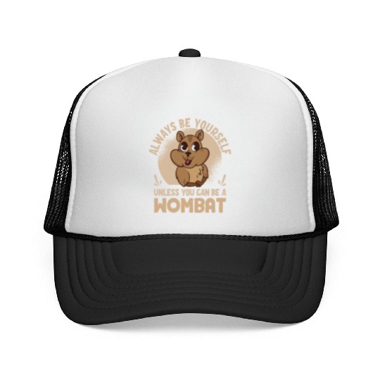 Native Australian Animal Lovers Cute Wombat Trucker Caps