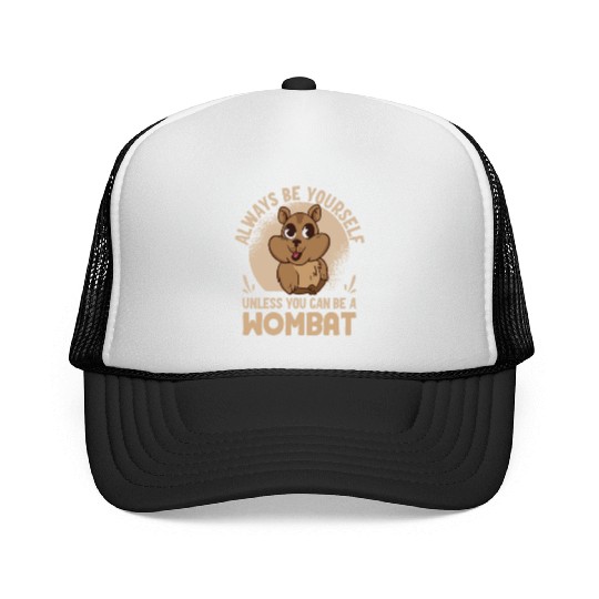 Native Australian Animal Lovers Cute Wombat Trucker Caps