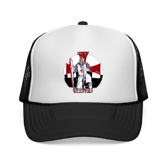Stand strong and Deus vult Trucker Caps