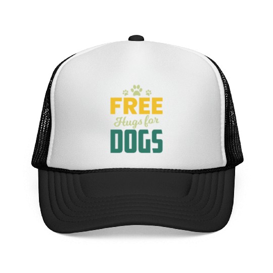 Free Hugs for Dogs Owners Pet Lover Gift Ideas Trucker Caps