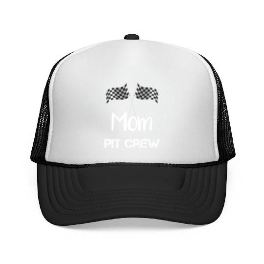 Mom Pit Crew Trucker Caps