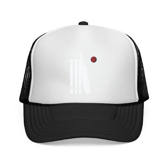 Cricket Wicket Bat and Ball Trucker Caps
