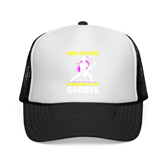 Bass Guitar Player Music Musician Bassist Funny Trucker Caps