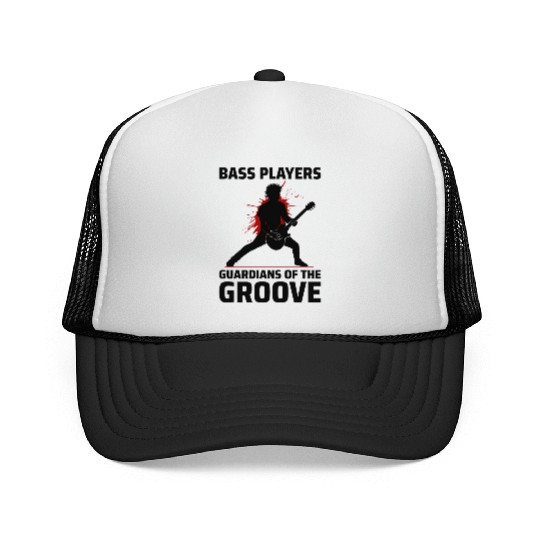 Bass Guitar Player Music Musician Bassist Funny Trucker Caps
