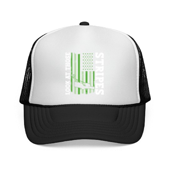 Look At Those Stripes - Lawn Mowing Funny Dad Lawn Trucker Caps