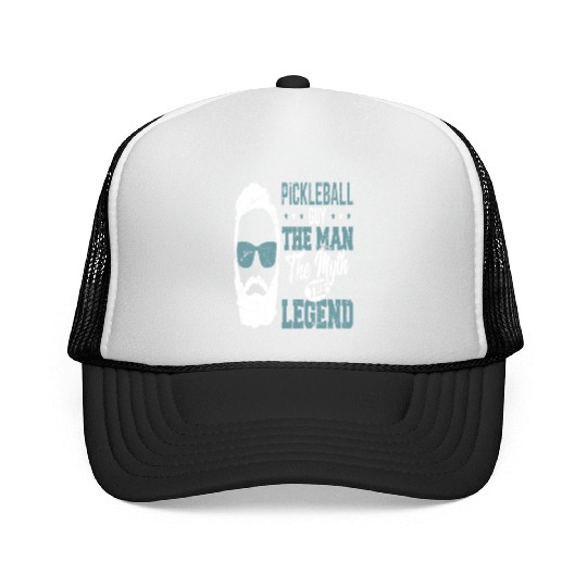 Funny Pickleball Design Guy Men Boys Pickleball Trucker Caps