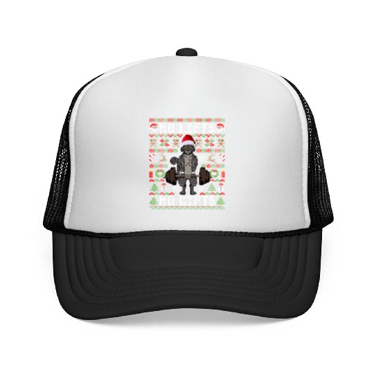 Funny No Lifts No Gifts Ugly Christmas Workout Trucker Caps