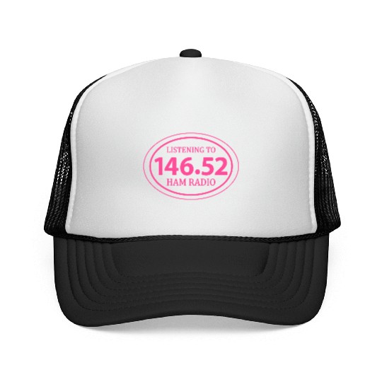 Ham Radio 146.52 Simplex Oval Pink Trucker Caps