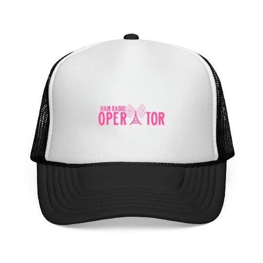 Ham Radio Operator Girl Pink Trucker Caps