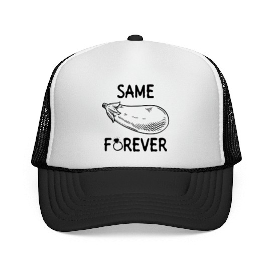 Same Eggplant Forever - Bride Bachelorette Party Trucker Caps