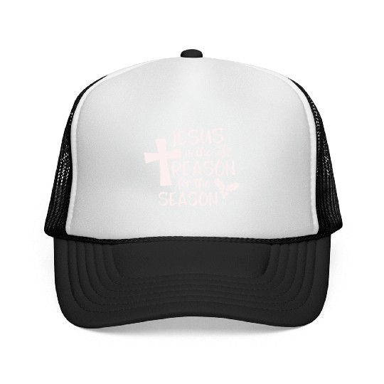 Jesus is The Reason for the Season Candy Christian Trucker Caps