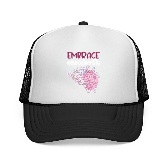embrace neurodiversity - Embrace ADHD Autism ASD. Trucker Caps