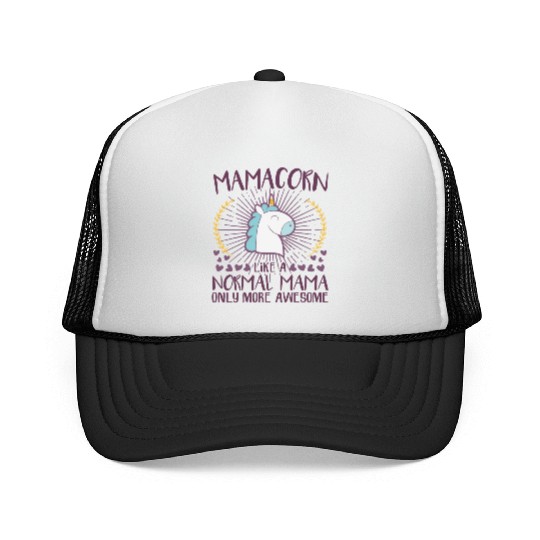 Mamacorn mom unicorn mothers day baby family kid Trucker Caps