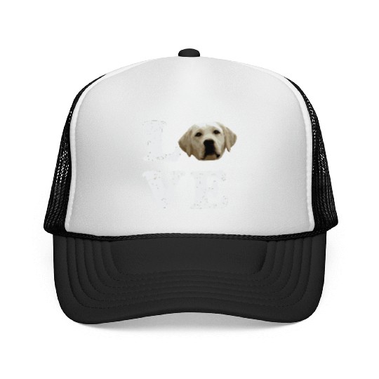 I Love My Yellow Lab Labrador Retriever Dog Trucker Caps