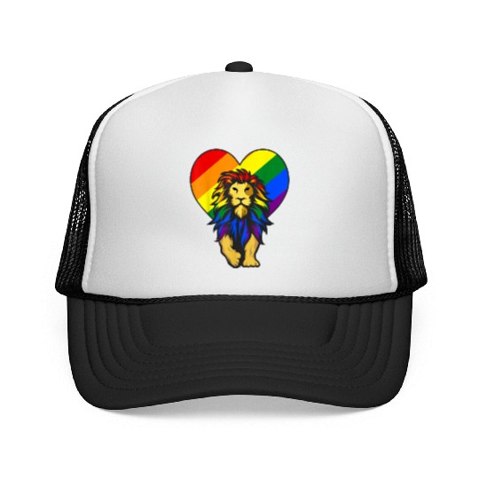 Gay Pride Lion LGBT-Q Trucker Caps For Men, Women