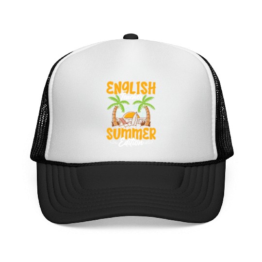 English Teacher Summer Edition Language Grammar Trucker Caps