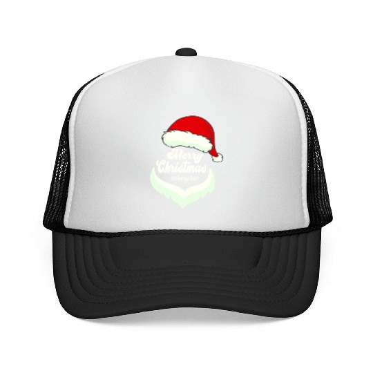 Santa Claus Merry Christmas Beard and hat Trucker Caps