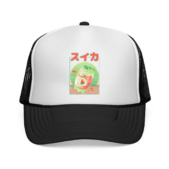 90s Japanese Watermelon Soda Vaporwave Trucker Caps