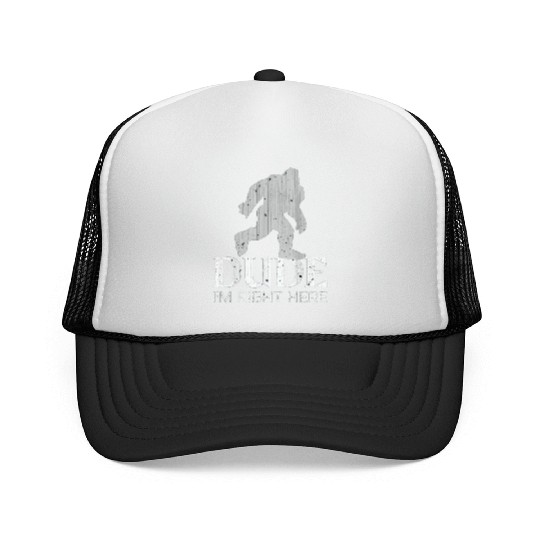 Bruh I'm Right Here Yeti Bigfoot Sasquatch Trucker Caps