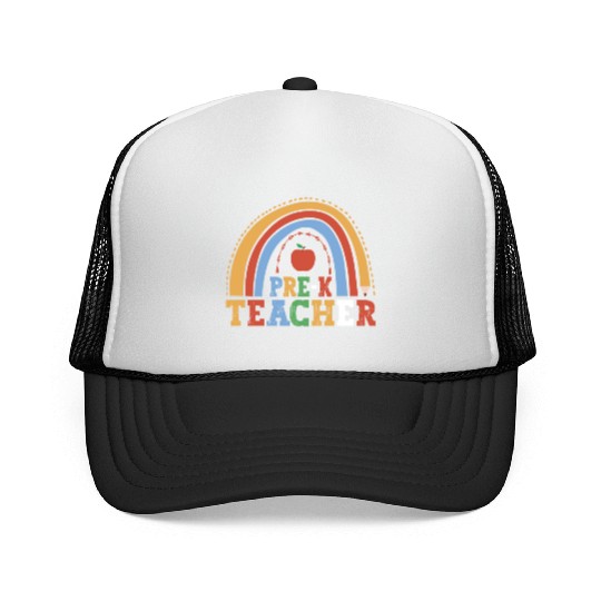 Pre-K Teacher 100th Day Of School Education Trucker Caps