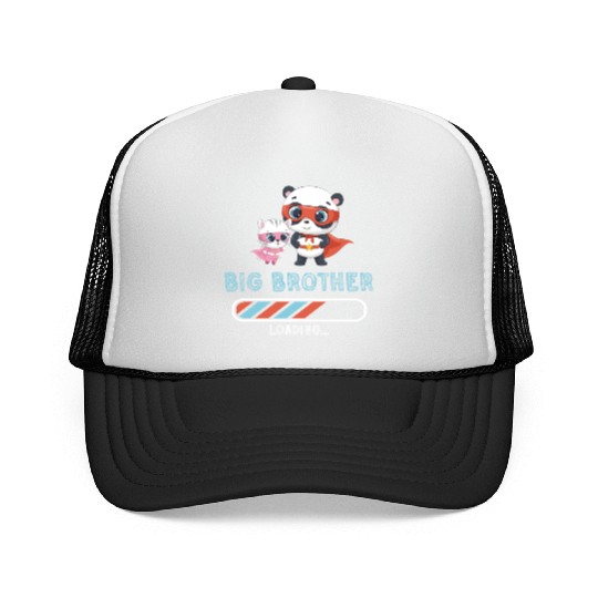 Big brother super hero panda cat Trucker Caps